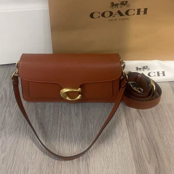Coach Handbags - Coach Rust Brown Leather Tabby 26 Shoulder Bag